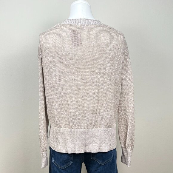 J.Crew Relaxed Cotton-Linen Blend Beach Sweater in beige XS - Picture 7 of 10
